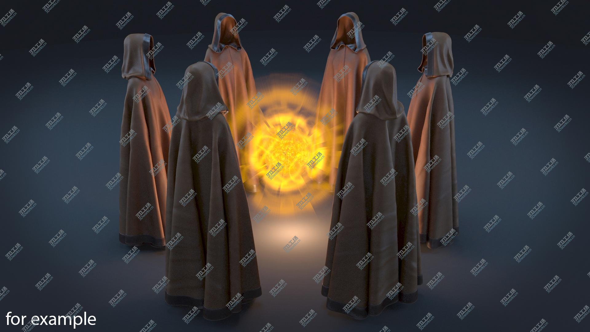 images/goods_img/202105071/Dark Cloak or Cape with Hood 3D model/3.jpg